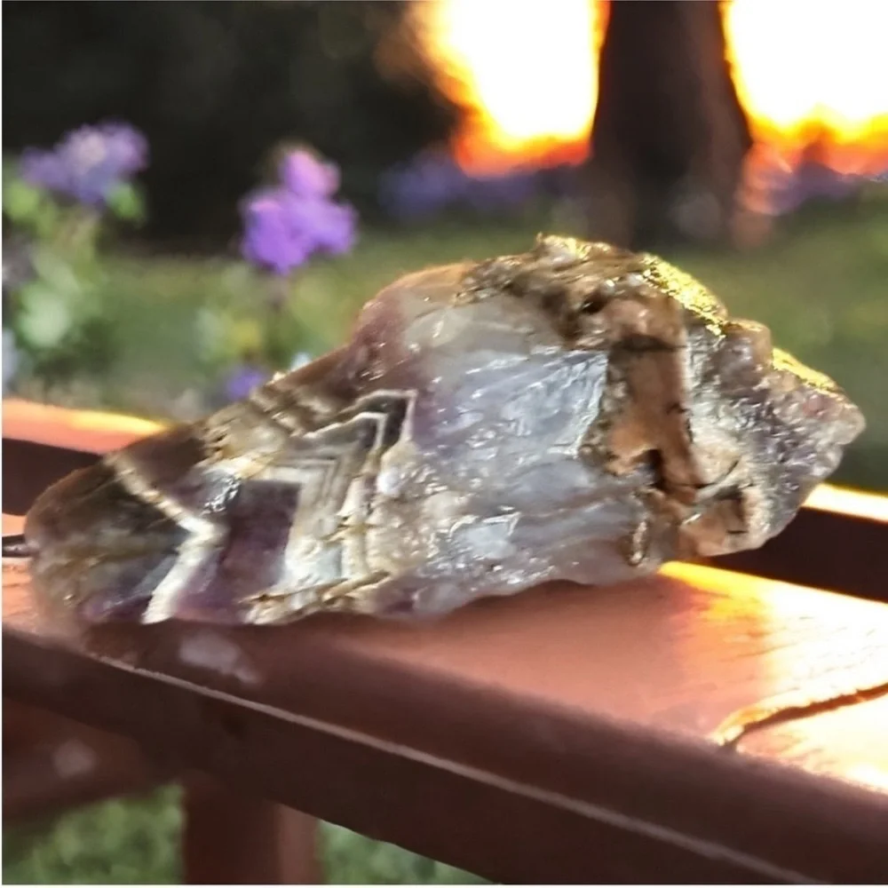 Natural Stone aurelite Canadian chevron super 23 Dream Amethyst Crystal